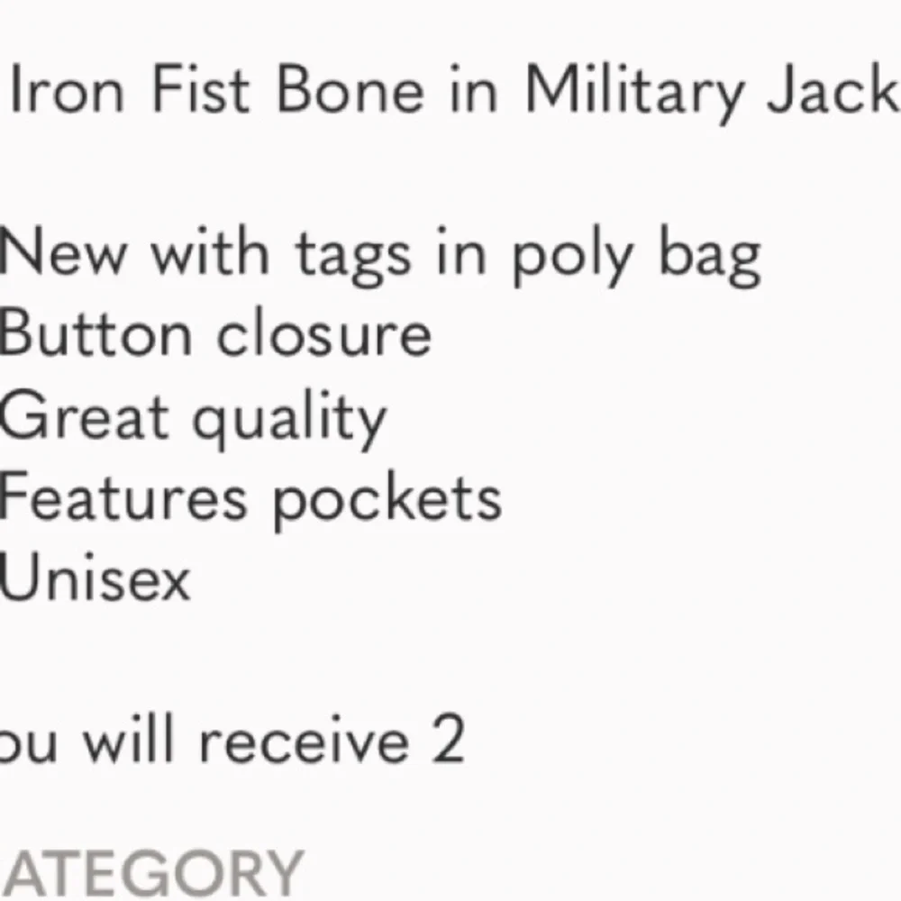 Iron Fist Bone In Olive Military Jacket NWTβs - Picture 8 of 11